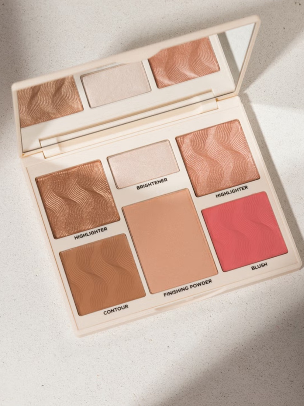 COVER FX Face Palette – Bronze Highlighters, Peach Finishing Powder, Coral Blush